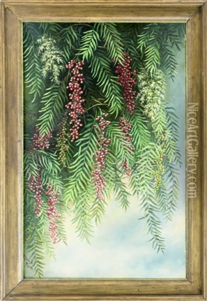 Blossoming Pepper Tree Oil Painting - Ellen Francis Burpee Farr