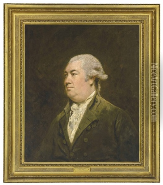 Portrait Of Robert Cunninghame Graham (1735-1797), Bust-length Oil Painting - Joshua Reynolds