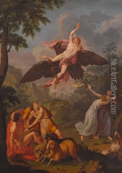 Der Raub Des Ganymed Oil Painting - Giosue Sala