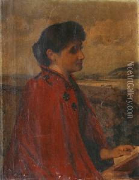 Portraitde Femme Oil Painting - Henry Guillaume Schlesinger