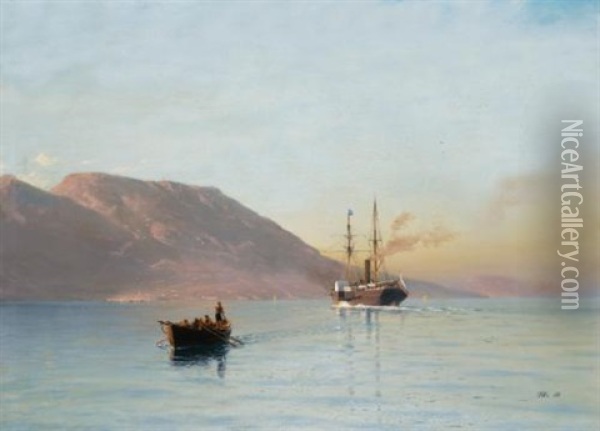 The Bay Of Feodosia Oil Painting - Lev Felixovich Lagorio