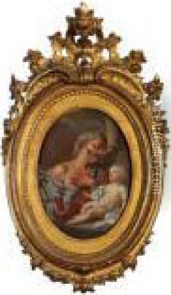 San Giuseppe E Il Bambin Gesu Oil Painting - Francesco de Mura