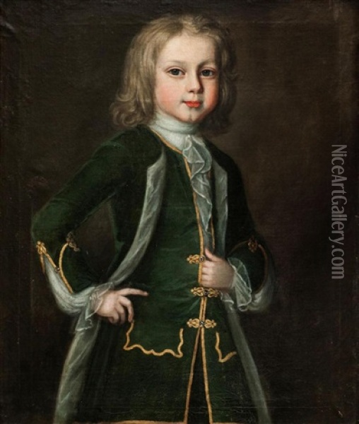 Portrait Of A Boy Standing Oil Painting - Sir Peter Lely