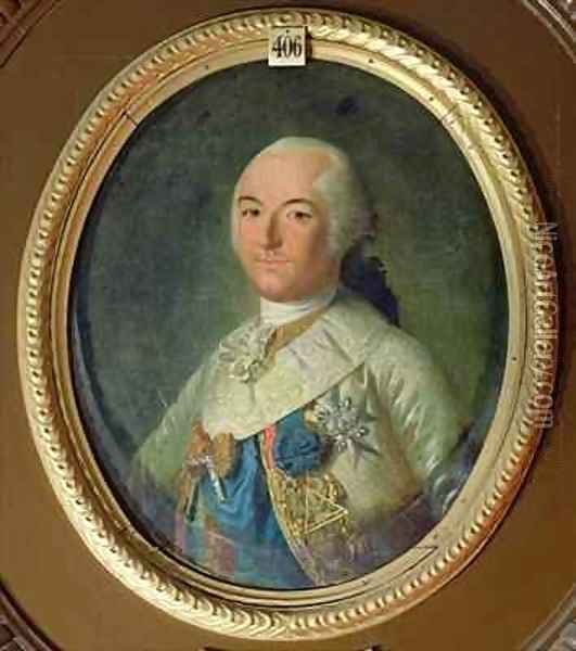 Portrait of Louis Philippe Joseph dOrleans 1747-93 Duke of Chartres in the Costume of the Grand Master of the Freemasons Oil Painting - Michel Garnier