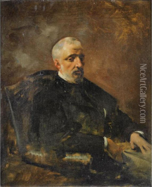 Portrait D'armand Du Mesnil 
[eugene Fromentin ; Portrait Of Armand Du Mesnil ; Oil On Canvas] Oil Painting - Eugene Fromentin