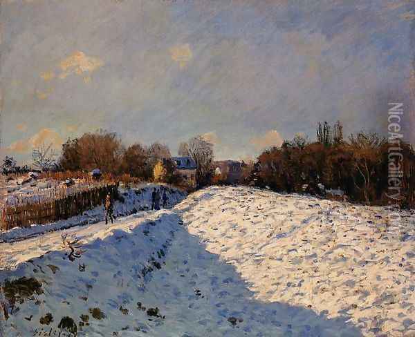 The Effect of Snow at Argenteuil Oil Painting - Alfred Sisley