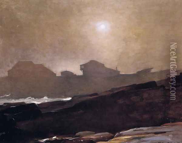 The Artist's Studio in an Afternoon Fog Oil Painting - Winslow Homer
