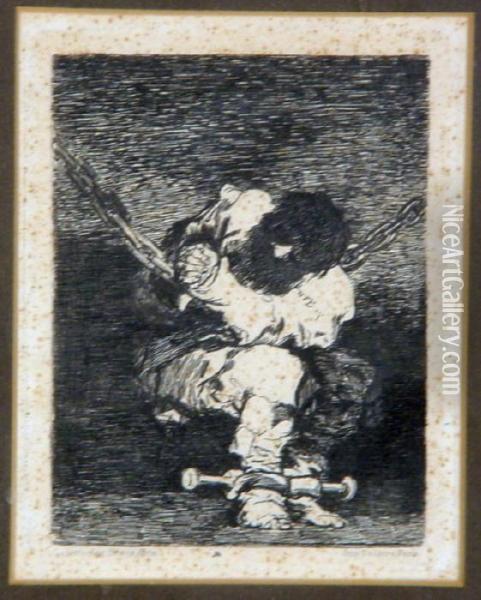 Bound Oil Painting - Francisco De Goya y Lucientes