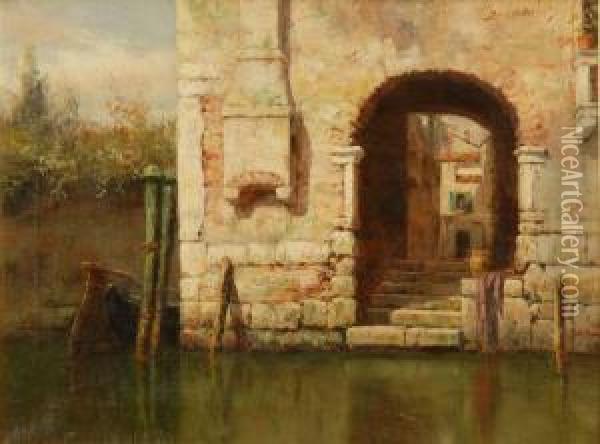Venice Doorway Oil Painting - Burr H. Nicholls