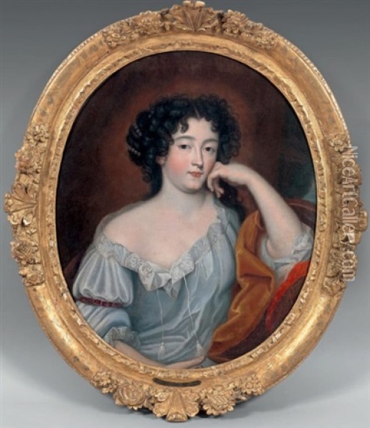 Portrait De Madame De Grancey Huile Sur Toile (rentoilee Oil Painting - Pierre Mignard the Younger