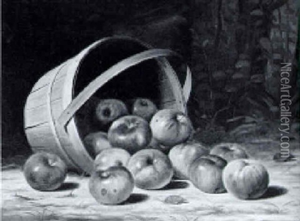 Apples In A Basket Oil Painting - Albert Francis King
