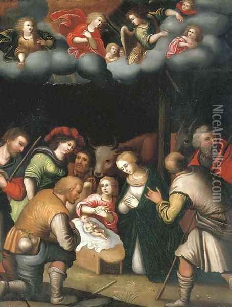 The Adoration of the Shepherds Oil Painting - Pieter Lisaert