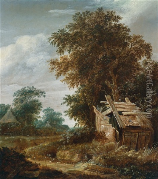 Waldlandschaft Oil Painting - Cornelis Gerritsz Decker