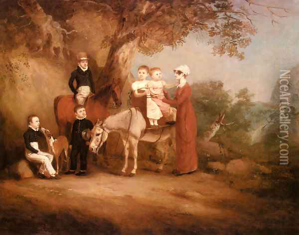 The Marriott Family Oil Painting - John Jnr. Ferneley