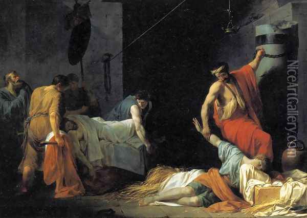 The Funeral of Miltiades 1782 Oil Painting - Jean-Francois-Pierre Peyron