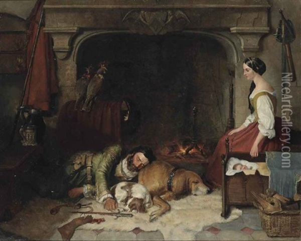 The Hawker's Rest Oil Painting - Sir Edwin Henry Landseer