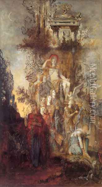 The Muses Leaving Their Father Apollo to go and Enlighten the World Oil Painting - Gustave Moreau