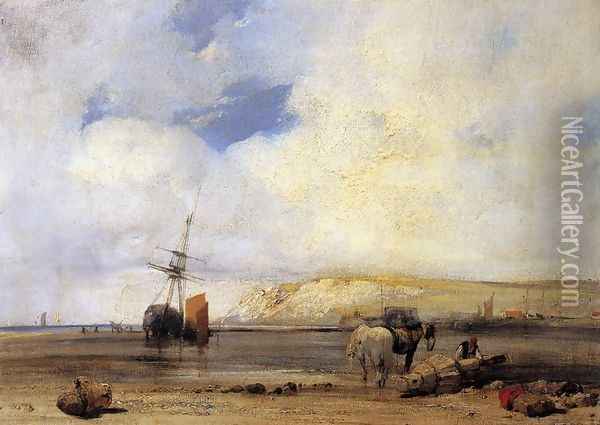 On the Coast of Picardy 1826 Oil Painting - Richard Parkes Bonington
