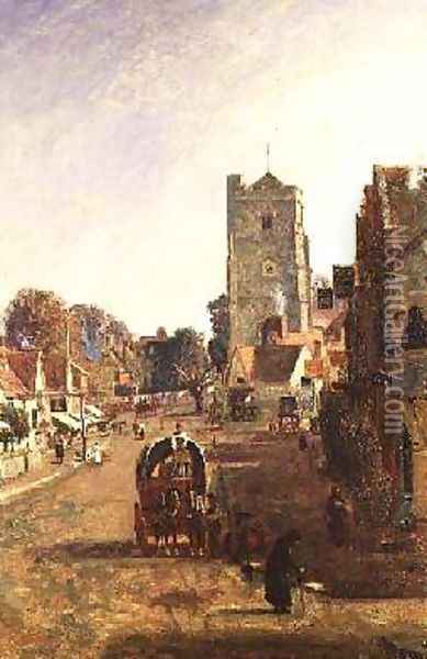 A View of Pinner Oil Painting - John William Buxton Knight