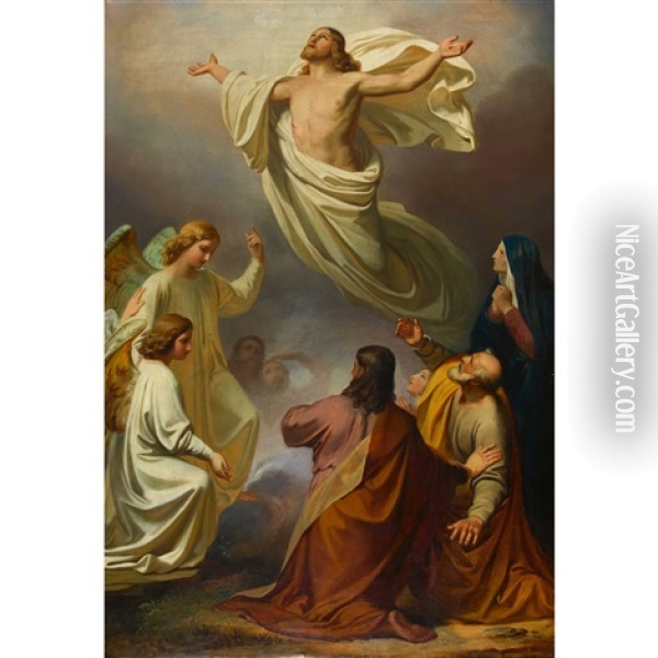 Himmelfahrt Christi Oil Painting - Melchior Paul Von Deschwanden
