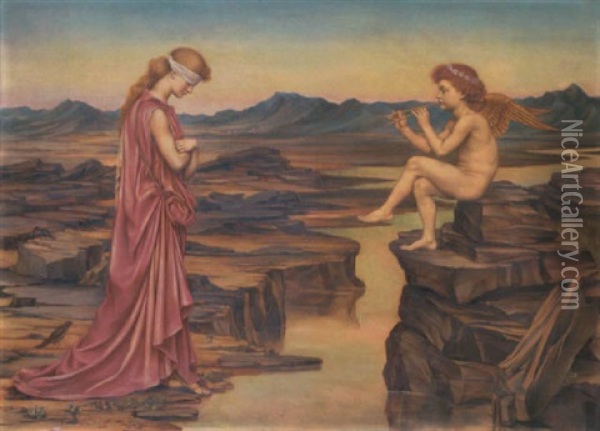 Love, The Misleader Oil Painting - Evelyn de Morgan