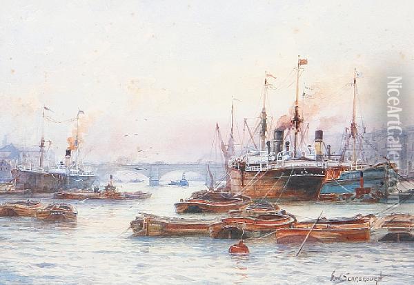 London Bridge Oil Painting - William Harrison Scarborough