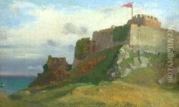 Mount Orgueil Castle, Jersey Oil Painting - James Drummond