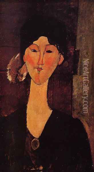 Portrait of Beatrice Hastings I Oil Painting - Amedeo Modigliani