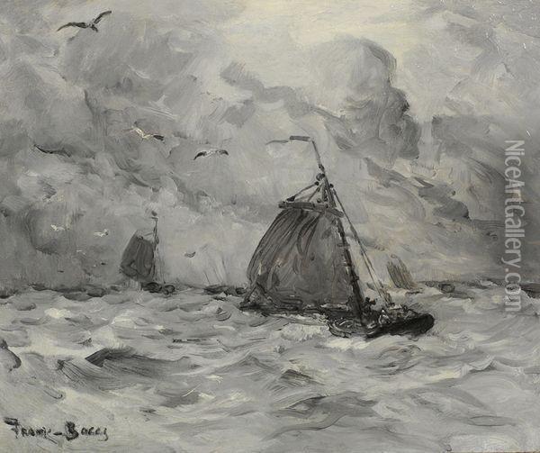 Barques De Peche Voiles Deployees Oil Painting - Frank Myers Boggs