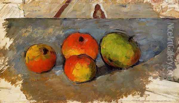Four Apples Oil Painting - Paul Cezanne