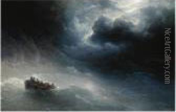 The Wrath Of The Seas Oil Painting - Ivan Konstantinovich Aivazovsky