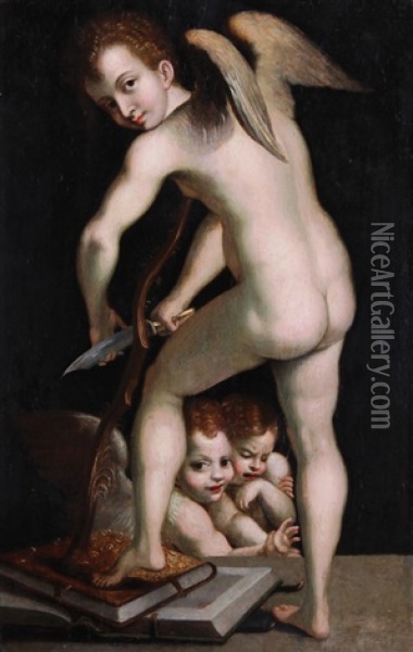 Amore Oil Painting -  Parmigianino