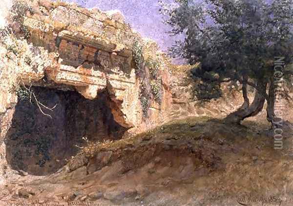 Entrance to the Tombs of the Kings Jerusalem Oil Painting - Carl Haag