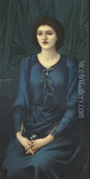 Portrait Of Baronne Madeleine Deslandes Oil Painting - Edward Burne-Jones
