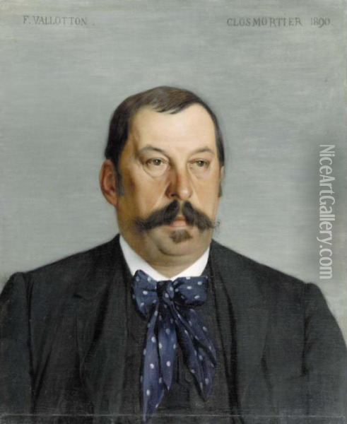 Monsieur Reverchon Oil Painting - Felix Edouard Vallotton