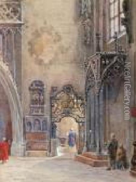 Im Inneren Von St. Stephan Oil Painting - Franz Alt
