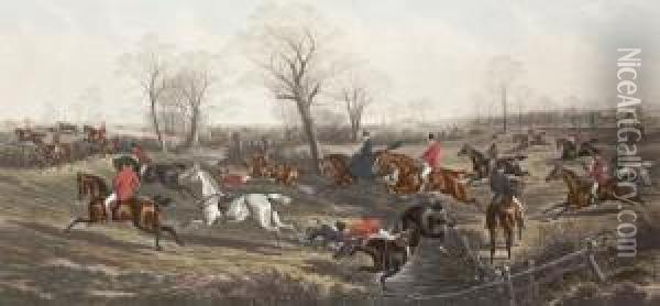 Foxhunting Oil Painting - John Sturgess