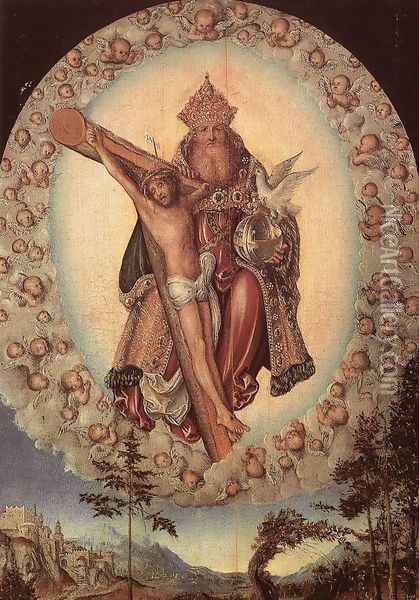 Trinity Oil Painting - Lucas The Elder Cranach