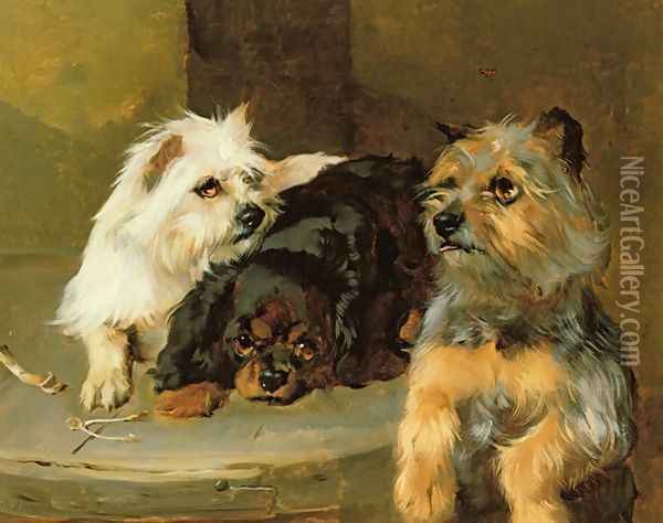 Give a Poor Dog a Bone Oil Painting - George W. Horlor