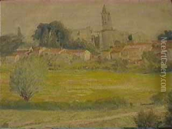 Mustard Fields, Normandy Oil Painting - Xavier Martinez