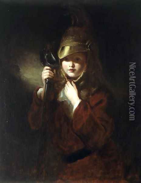 His Fathers Sword, c.1859 Oil Painting - Stephen Catterson Smith