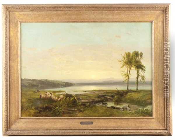 Calm On Lake Champlain Oil Painting - James McDougal Hart