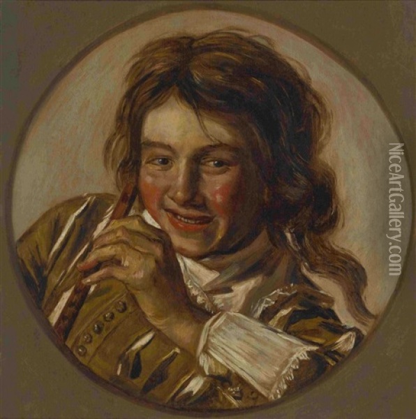 Ein Junger Flotenspieler Oil Painting - Frans Hals
