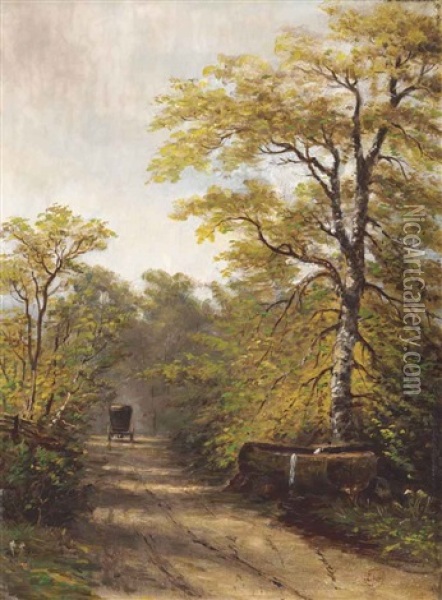 Country Road Oil Painting - Edward Lamson Henry