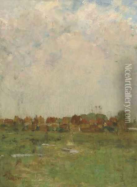 Landscape (Marshland) Oil Painting - Childe Hassam