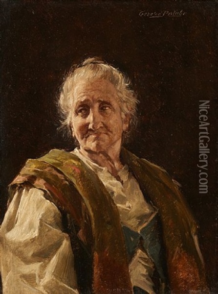 La Dame Au Chale Oil Painting - Gerard Jozef Portielje