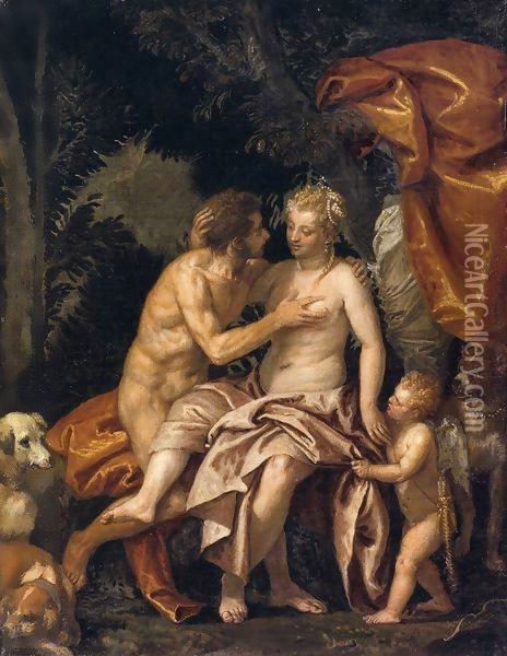 Venus and Adonis 2 Oil Painting - Paolo Veronese (Caliari)