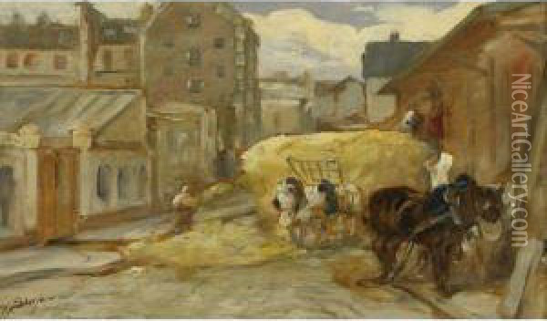 The Hay Cart Oil Painting - Walter Shirlaw