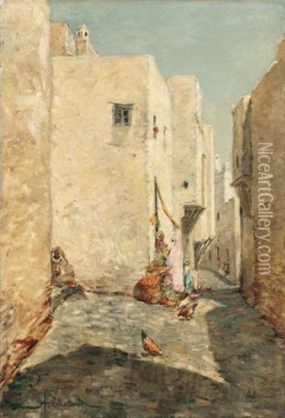 Echoppe Dans La Casbah Oil Painting - Marc Alfred Chataud