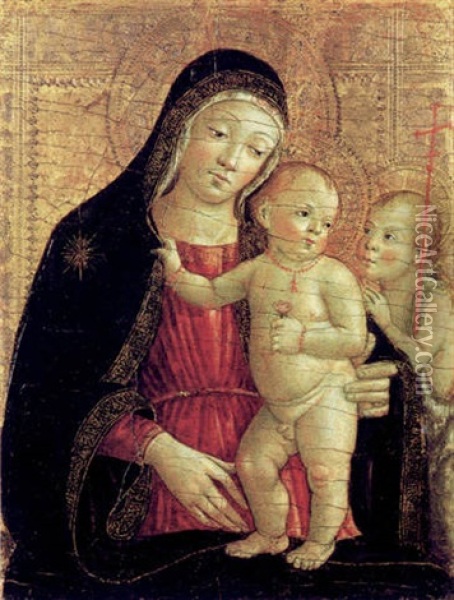 Madonna Col Bambino E San Giovannino Oil Painting -  Pietro di Domenico